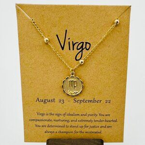 Gold Virgo Necklace - NWT